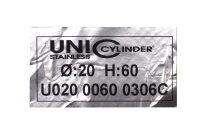 Unic Cylinder U020 0060 0306C Zylinder unused