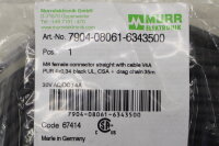 Murr 7904-08061-6343500 M8 female connector straight with cabel 35m unused