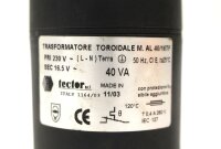 Tector Trasformatore Toroidale M. AL 40/16TF unused