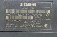 Siemens 6ES7 322-1BH01-0AA0 Simatic S7 E-Stand: 01 Digital Input used