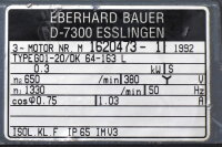 Eberhard Bauer G01-20/DK 64-163L Getriebemotor 0,3kW 1330rpm Used