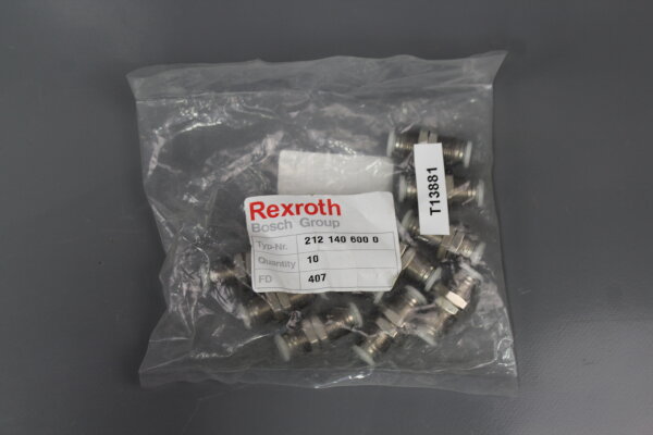 Rexroth 2121406000 / 212 140 600 0 x10 Schottsteckanschluss-Verbindung -unused/OVP-