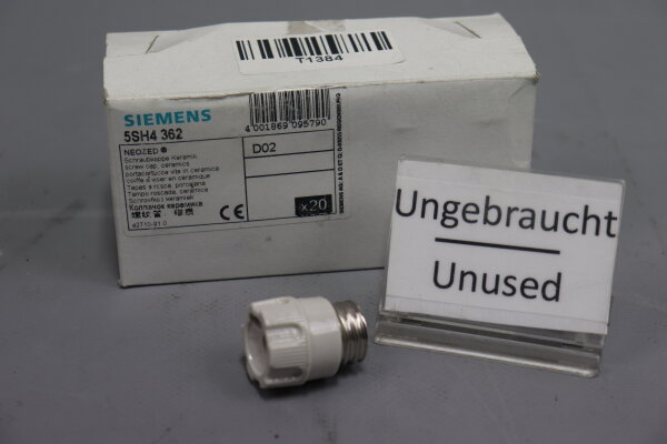 Siemens 5SH4 362 D02 Schraubkappe Keramik (20 Stk.) Unused OVP