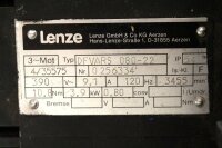 Lenze DFVARS 080-22 Servomotor 3,9kW + A2S107 Fremdl&uuml;fter used
