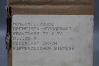 Siemens M01601-E2270-V02 Dreheisen Messger&auml;t 0-25A unused