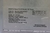 Siemens SIMATIC Panel PC 677B 15&quot; Touch 6AV7872-0BC20-0AC0 used