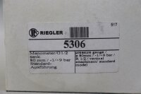 Riegler Manometer -1/9Bar G1/2 80mm Unused