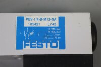 Festo PEV-1/4-B-M12-SA Druckschalter 50VAC 75VDC 12Bar Unused  PEV1/4BM12SA