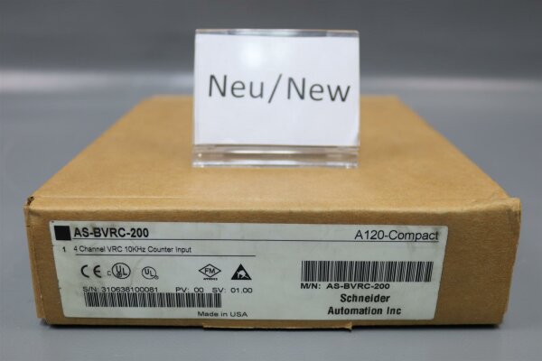 Schneider Electric AS-BVRC-200 4 Channel VRC 10KHz Counter Input sealed OVP