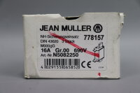 3x Jean M&uuml;ller N5082250 NH-Sicherungseinsatz 778157 Gr.00 690V unused OVP