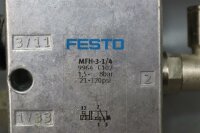 Festo MFH-3-1/4 Magnetventil 9964 C102 mit MSFG-24/42-50/60-0D Magnetspule Used
