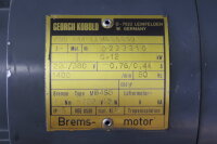 Georgii Kobold KOD 444-1AMBS5S59 Motor 0,12kW 1400 u/min mit Bremse MB4S5 Unused