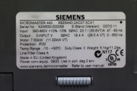 Siemens Micromaster 440 6SE6440-2AD27-5CA1 D07/2.11 7.5kW...