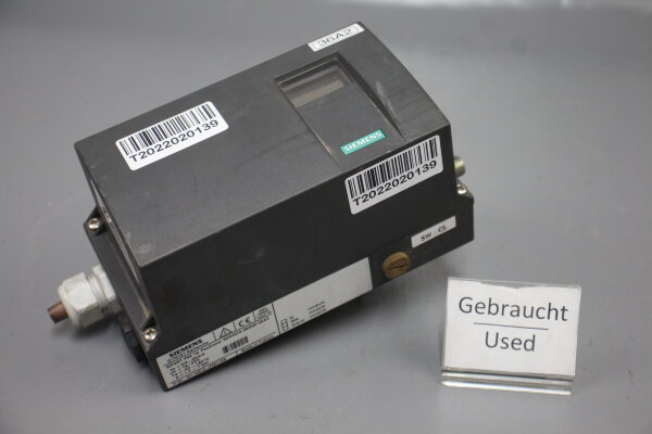 Siemens 6DR5010-0NG01-0AA0 SIPART PS2 Stellungsregler 6DR50100NG010AA0 Used