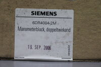 Siemens 6DR4004-2M Manometerblock Doppeltwirkend Unused...