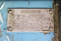 Siemens Permanent Magnet Motor 1HU3058-0AC01-Z Z: A31 G31 G45 K04 1.33 kW Used