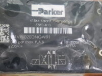 Parker D1VW020DNGW91 Wegeventil 205V mit Stecker S1-205000 220VDC Unused