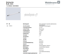 Waldmann RL40-124 S Maschinen-Rohrleuchte 1x24W/IP67 ACRYL (Glasklar) Unused OVP