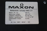 MAXON SNG 2.17 Stellantrieb/Actuator 340118 230VAC 50/60Hz 17s 5,2Nm Unused