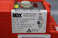 SEW Eurodrive MC07A005-5A3-4-00 Umrichter 8272476 380-500V 1,8A 0,55KW Used