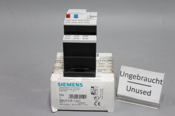 Siemens 3RU1116-1JC1 00069407 E-Stand:01 &Uuml;berlastrelais 7-10A unused OVP