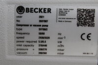 BECKER SV 700/2 Seitenkanalverdichter 370/440m&sup3;/h 5,5/6,6KW 50/60Hz Unused
