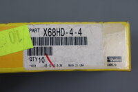 Parker X68HD-4-4 Hydraulische Anschlussverschraubung10xSt&uuml;cke Unused OVP