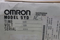 OMRON SYD-AC-UA Synchronous Motor Timer 120VAC 60Hz 60s 20x40M Unused OVP