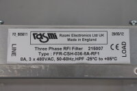 Rasmi Electronics FFR-CSH-036-8A-RF1 3 Phasen RFI Filter 215007 50/60Hz Used