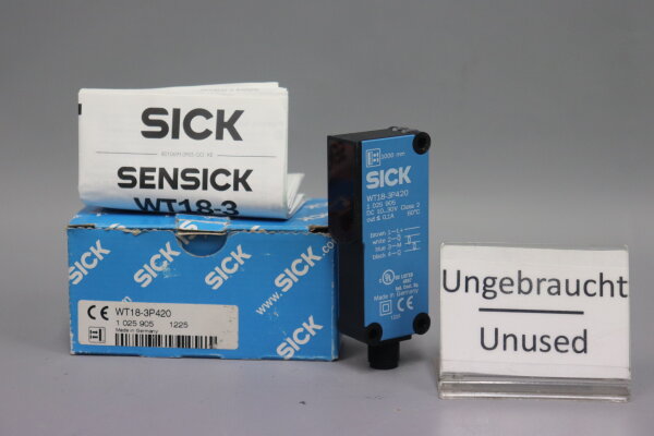SICK WT18-3P420 Lichtreflexionssensor 1025905 10-30VDC 0,1A Class 2 Unused OVP