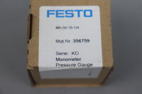 FESTO MA-50-16-1/4 Manometer 356759 Serie:KO Unused OVP