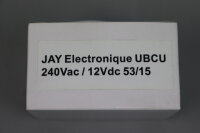 JAY Electronique UBCU Netzteil Ladeger&auml;t 240VAC 12VDC 53/15 Unused OVP