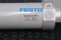 Festo DGS-40-60-PPV Rundzylinder 2712 WD08 max. 10 bar unused