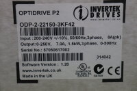 INVERTEK DRIVES ODP-2-22150-3KF42 OPTIDRVE P2 Inverter 1,5KW 50/60Hz Unused OVP