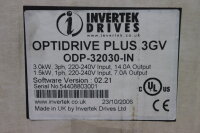 INVERTEK DRIVES ODP-32030-IN OPTIDRIVE Plus 3GV 3KW 25-2KHz Unused OVP
