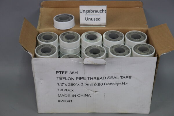 PTFE-35H High Density Thread Seal Tape 99 St&uuml;ck MIL SPEC T-27730A Unused OVP