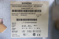 Siemens AC Drive Simovert VC 6SE7032-6EG60-Z G97+K02+K11+ E-Stand: C Used