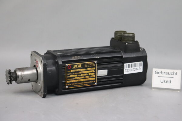 SEM HD92G4-64S Servomotor 3Nm 6000rpm 380V 24A+Bremse 24VDC.5Nm. F97-71649 Used