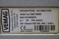 Busch KC 0040 D IZ0 Vakuumpumpe 20mbar 0,8L + Motor...