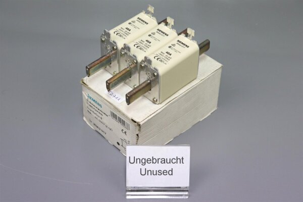 Siemens 3NA3 017 Sicherungseinsatz 3NA3017 (3Stk.) Gr. 000 40A 500V Unused OVP