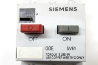 Siemens 00E 3VE1000-2F Motorschutzschalter 0,63-1A Used
