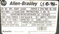 Allen Bradley MPL-B330P-SJ22AA Servomotor 1,8kW 5000rpm...