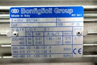 Bonfiglioli BN7IB4 Elektromotor BN71B4 + MVF49 F1 071 B14 Getriebe  i=36 used