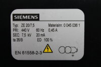 Siemens ZE 20/7,5 Z&uuml;ndtransformator 440V 60Hz Unused