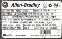 Allen Bradley MPL-A540K-SJ72AA 5.5/7.4 kW/HP Servomotor used