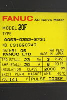 FANUC A06B-0352-B731 Servomotor Model 20F used