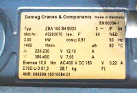 Demag ZBA 100 B4 B020 3~Getriebemotor mit Bremse + DFV70DD Getriebe Unused