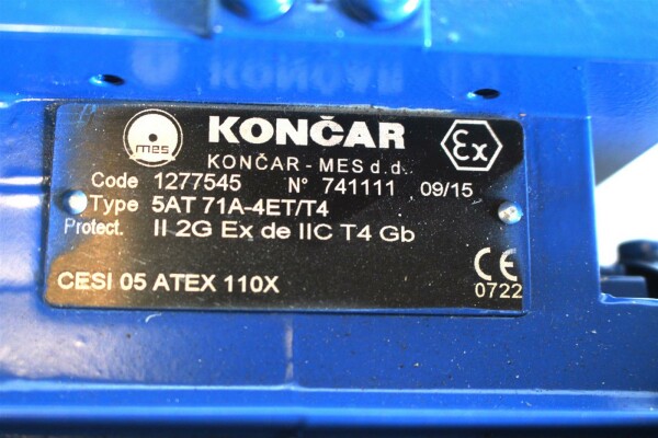 Koncar-MES 5AT 71A-4ET/T4 Elektromotor 0,3kW 1640rpm Used, 108,40 €