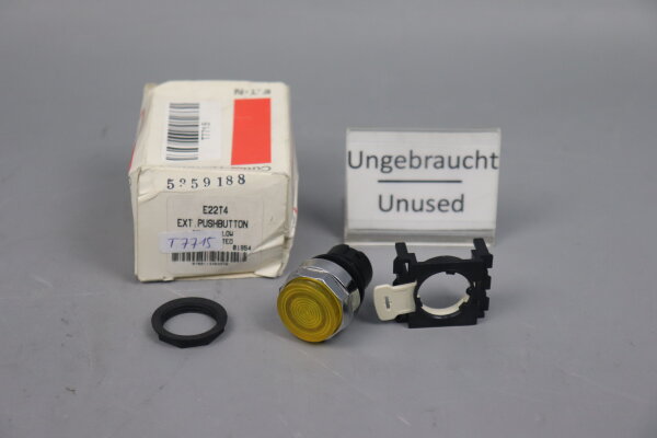 Eaton Cutler-Hammer E22T4 Ext. Pushbutton 25mm Gelb Unused OVP