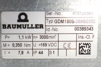 Baum&uuml;ller GDM180S-3696/0355 Scheibenl&auml;ufer 1.1 kW Servomotor unused